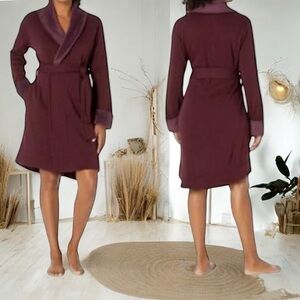 UGG duffield 11 wine colored plush fleece bathrobe size 2X